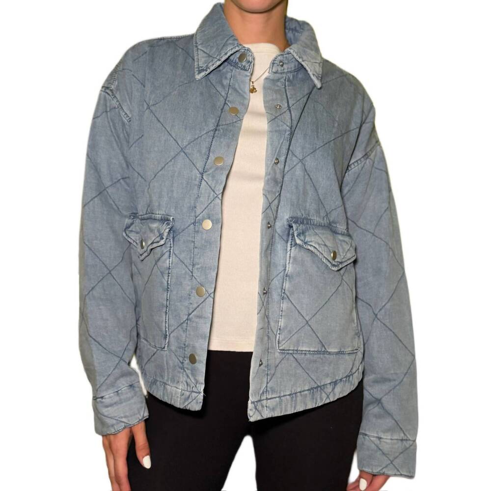 NEW WISHLIST quilted jacket in denim